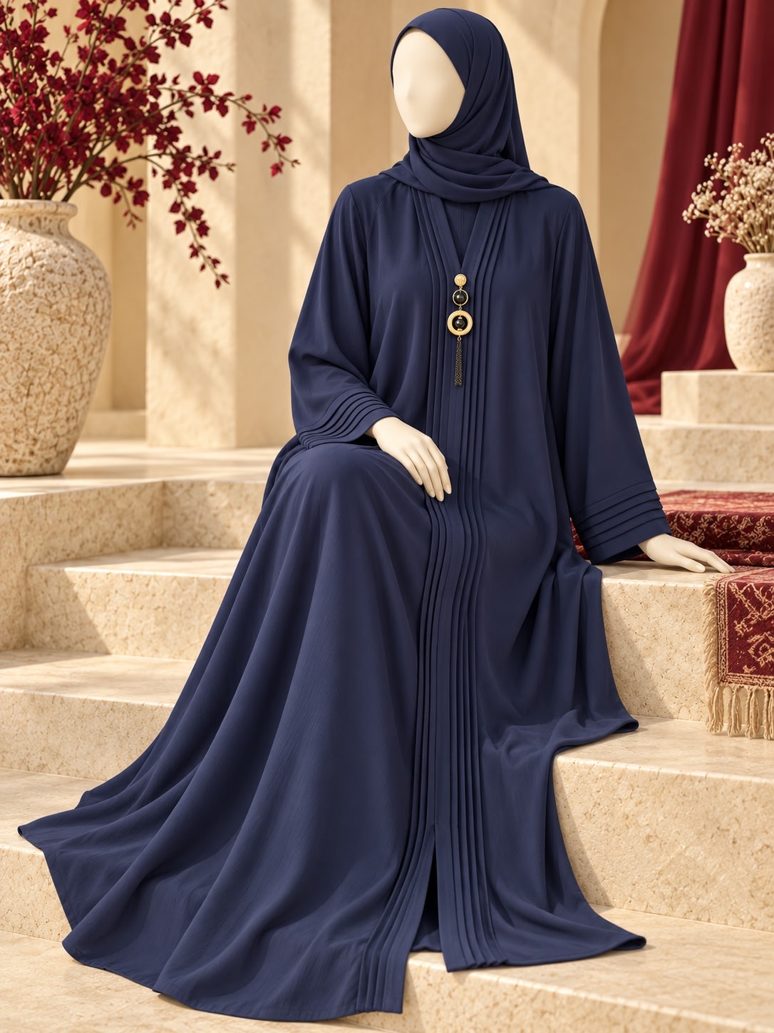 Navy Pleat