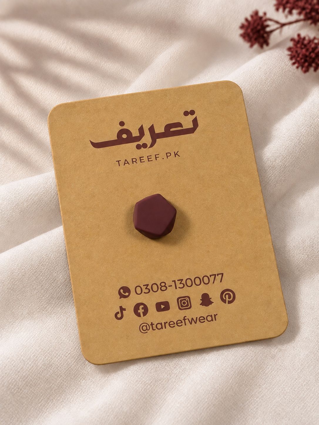 Pentagon Matte Hijab Magnets - Mix Color