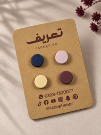 Round Matte Hijab Magnet - Mix Color